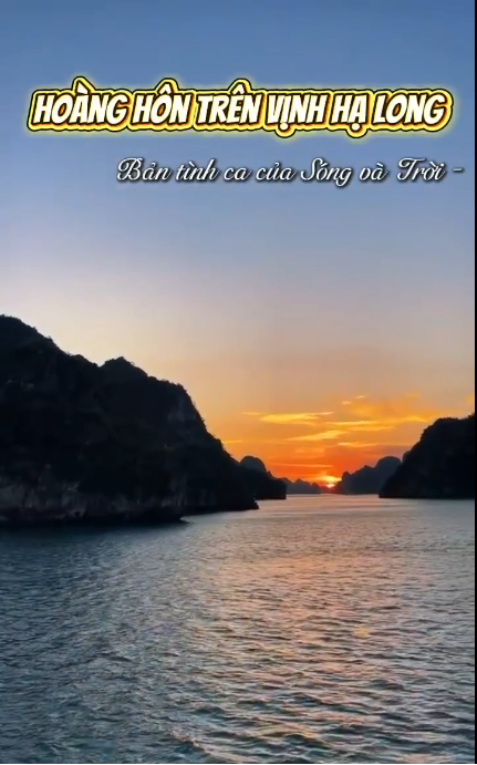 Hoàng hôn trên vịnh Hạ Long - bản tình ca của Sóng và Trời